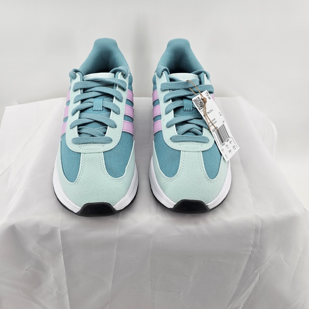 NIB Adidas Run 70s 2.0 J Sneakers JQ2884 Mint Green/Lilac Big Kids US Size 6